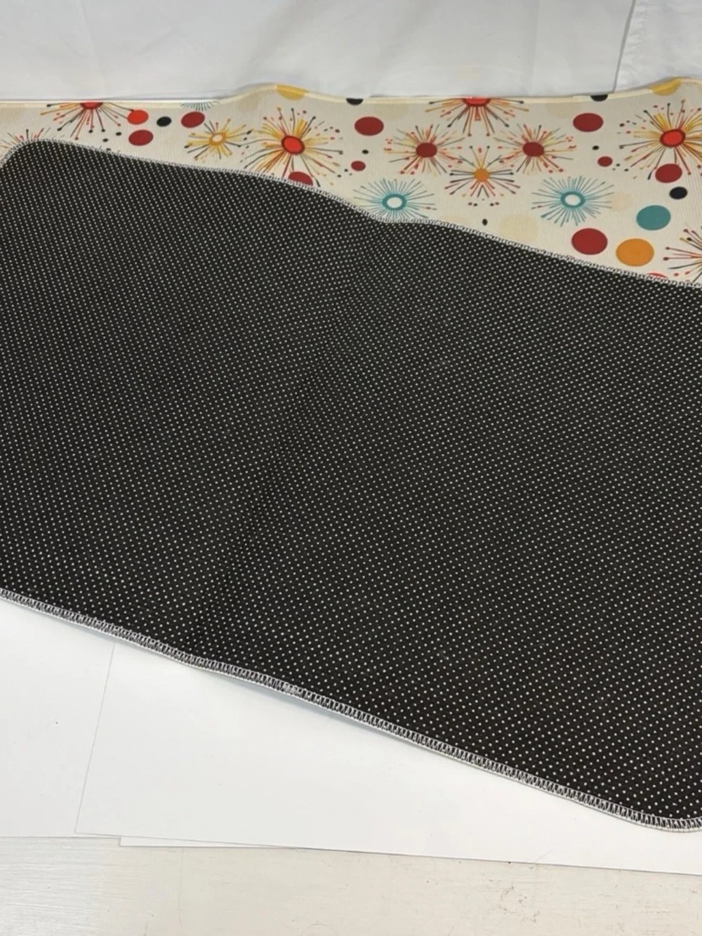 Atomic Starburst Kitchen Rug Set 2pc Mid Century Modern NEW